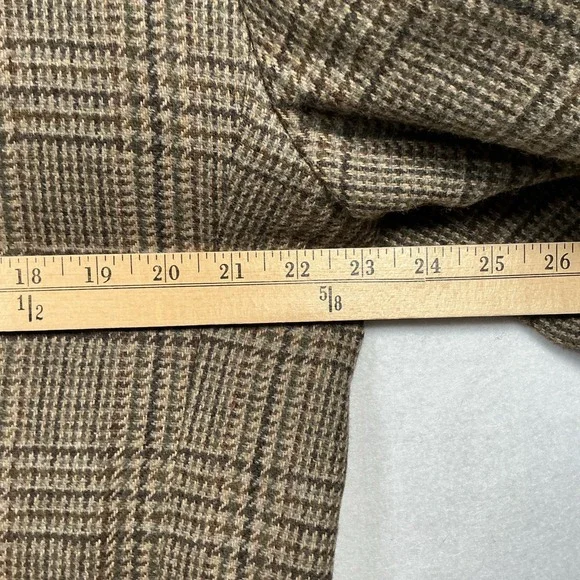 Vintage Lands‎ End Men's Houndstooth Wool Tweed Sport Coat Jacket 43 Long
